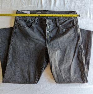 Women's gap 34 grey wash denim cropped ankle skinny jeans